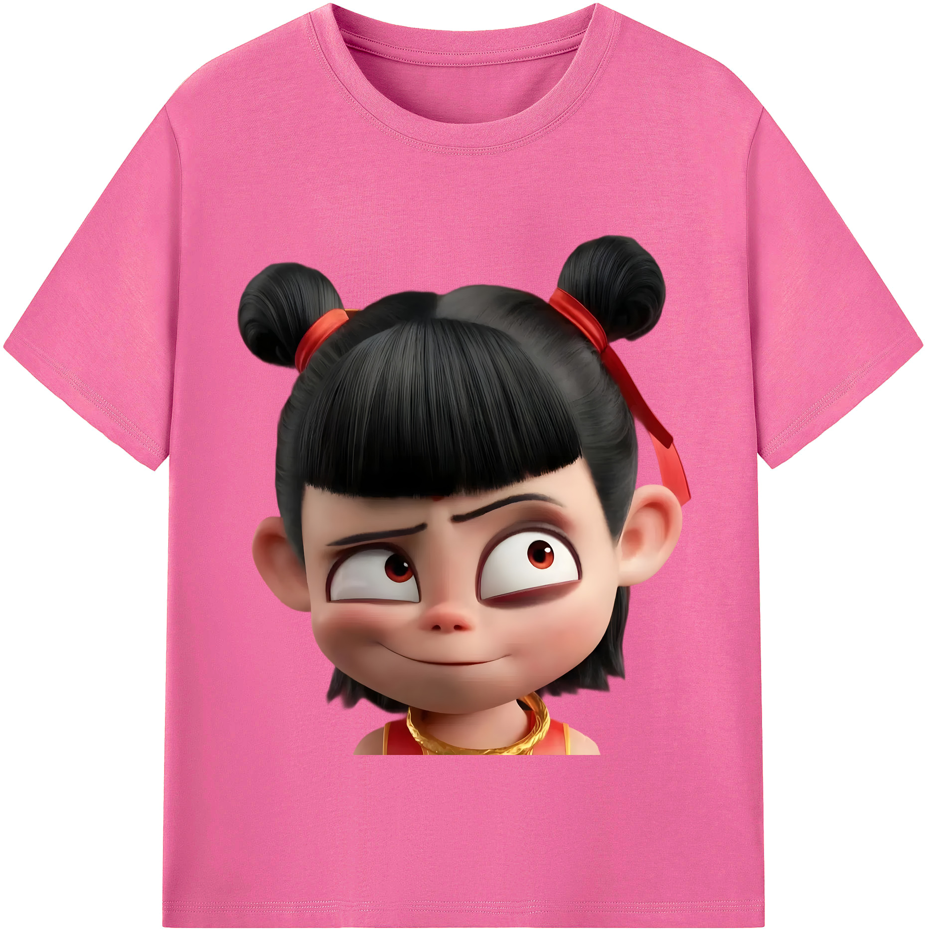 （画像用） Ne Zha 2 ナタ 魔童の大暴れ レディースカジュアルプリントTシャツ（綿100％）
